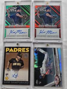 lot 173 image: Kodi Medeiros 2014 Panini Draft Picks Prospect Signatures Auto 1235, Kodi Medeiros 2014 Panini Draft Picks Prospect Signatures Auto, Jordan Montgomery Rookie 2017 Topps Chrome Auto, Luis Campusano Rookie 2021 Topps Auto 187199