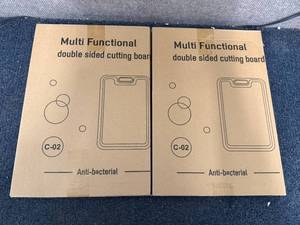 lot 64 image: 2 Double Sided Cutting Boards