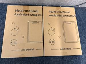 lot 65 image: 2 Double Sided Cutting Boards