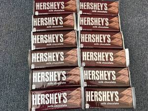 lot 220 image: 12 Hersheys Milk Chocolate Bars