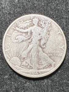 lot 07 image: 1945-D US WALKING LIBERTY HALF DOLLAR
