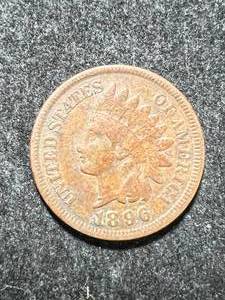 lot 21 image: 1896 US INDIAN HEAD CENT