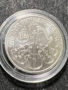 lot 23 image: 2023 AUSTRIAN PHILHARMONIC 1 TROY OZ .999 FINE SILVER IN AIRTITE