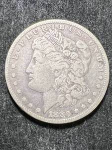 lot 25 image: 1880-CC US MORGAN SILVER DOLLAR