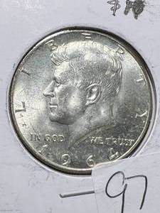 lot 33 image: 1964 US KENNEDY HALF DOLLAR
