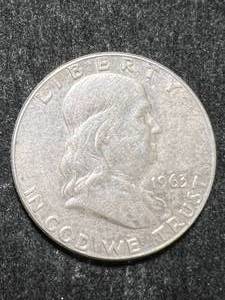 lot 58 image: 1963-D US FRANKLIN HALF DOLLAR