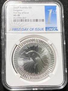 lot 68 image: 2022 AUSTRALIAN KANGAROO NGC MS70