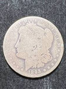 lot 72 image: 1893-O US MORGAN SILVER DOLLAR