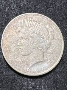 lot 77 image: 1926-D US PEACE SILVER DOLLAR