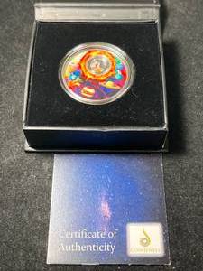 lot 83 image: 1 TROY OZ .999 FINE SILVER 2016 SOLAR SYSTEM ROUND