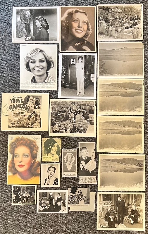 lot 147 image: Loretta Young Vintage Movie Photos and Ephemera Collection with negative