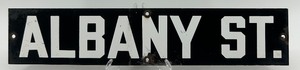 lot 32 image: Vintage Albany St. Enamel Street Sign