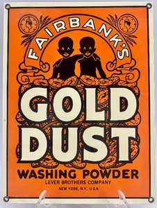 lot 68 image: Vintage Fairbanks Gold Dust Washing Powder Advertising Sign