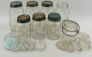 lot 126 image: Collection of Vintage Ball and Atlas Glass Mason Jars with Lids