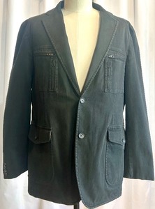 lot 138 image: Kloop Mens Black Blazer Jacket with Zipper and Button Pockets