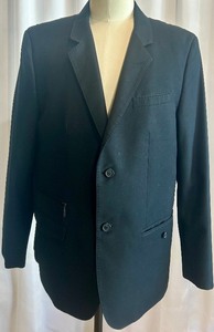lot 145 image: Howe Mens Black Blazer with Red Collar Detail and Zippered Pocket - Size 46