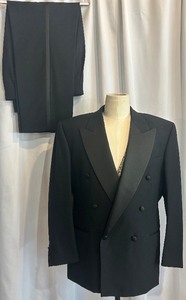 lot 160 image: Giorgio Fellini Black Wool Tuxedo Suit with Vest and Pants