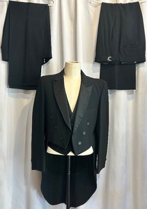 lot 162 image: After Six Black Tuxedo with Tails, Vest, and 2 Pairs of Pants
