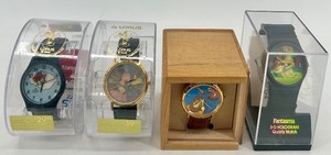 lot 310 image: Collection of 4 Vintage Disney Character Watches in Display Cases