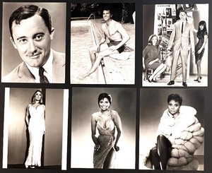 lot 206 image: The Man From U.N.C.L.E Collection of 6 Black and White Celebrity Headshots and Glamour Photos
