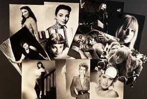lot 207 image: Joan Collins, Tammy Wynette, and Marianne Faithfull Collection of 12 Black and White Portrait Prints