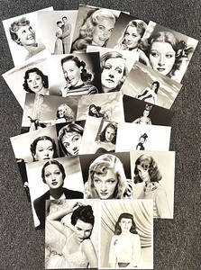 lot 208 image: Set of 21 Classic Hollywood Studio Portrait Photographs Featuring Hedy Lamarr, Audrey Hepburn, Shirley MacLaine, Greer Garson and more