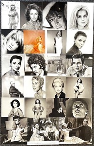 lot 232 image: Collection of 23 Vintage Horror and Suspense Move Actors Black and White Publicity Photos