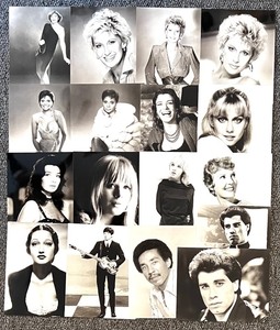 lot 234 image: Collection of 17 Black and White Celebrity Singer Portrait Photographs