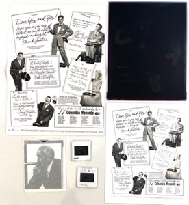 lot 242 image: Collection of Vintage Printing Plates, Negatives, and Celebrity Prints - Sinatra, Duke Ellington, Doris Day
