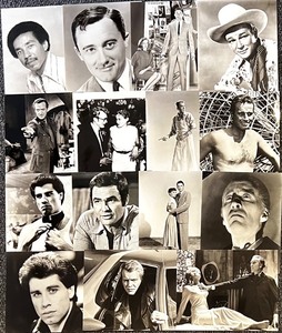 lot 244 image: Collection of 15 Vintage Hollywood Actor Publicity Photos Featuring James Dean, Roy Rogers, Charlton Heston and more