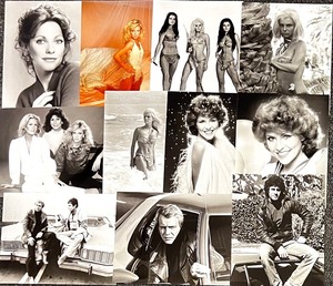lot 248 image: Collection of 12 Classic TV and Movie Celebrity Photographs - Love Boat, Knots Landing, When Dinosaurs Ruled The World and Starsky and Hutch