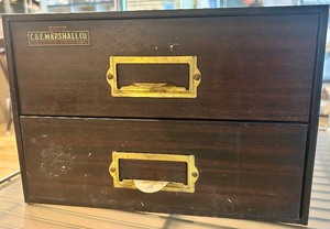 lot 368 image: Vintage C&E Marshall Co. Metal Type Case with Metal Printing Type