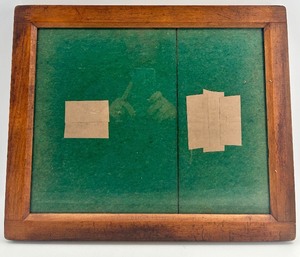 lot 371 image: Antique Double-Sided Wooden Contact Printing Frame with Hinged Back