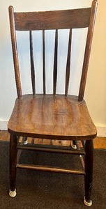 lot 375 image: Vintage Wooden Spindle Back Dining Chair