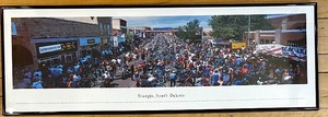 lot 378 image: Panoramic Framed Print of Sturgis Motorcycle Rally Main Street, Sturgis, South Dakota