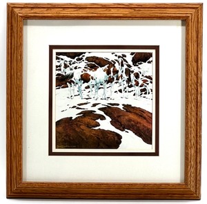 lot 387 image: Bev Doolittle Framed Print Horses in Snow 1978 Western Art
