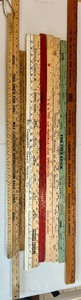 lot 391 image: Collection of 10 Vintage Advertising Yardsticks
