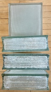 lot 394 image: Set of 4 Vintage Glass Blocks for Masonry or Decorative Use #2