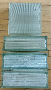 lot 395 image: Set of 4 Vintage Glass Blocks for Masonry or Decorative Use #3