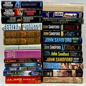 lot 344 image: Collection of 25 Hardcover and Softcover Mystery and Fiction Books