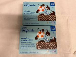 lot 107 image: 2x 12 1.27oz Good & Gather Organic Cookies & Cream