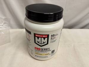 lot 108 image: 2bs Muscle Milk Pro Series Protein Powder-Vanilla