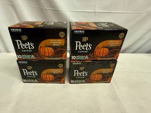 lot 63 image: 4x 10ct Kcup Peets Pumpkin Spice Coffee