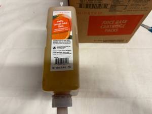 lot 91 image: 3x 1gal 100% Orange Juice Base Concentrate-Shelf Stable