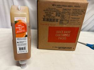 lot 92 image: 3x 1gal 100% Orange Juice Base Concentrate-Shelf Stable
