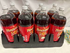lot 265 image: 8x 2liter Manzanita Sol Apple Soda