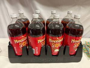 lot 266 image: 8x 2liter Manzanita Sol Apple Soda
