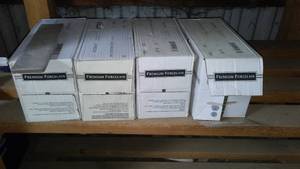 lot 505 image: Premium Porcelain tiles (4 boxes). Brickstone  Ivory, 10 in. x 2 13 in.