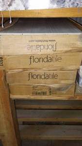 lot 509 image: Floridatile  (4 boxes) 12 x24in.  Sea Salt.