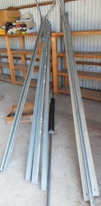 lot 616 image: Garage Rails 12 x 10 ft. , Spring, Pulleys and More.